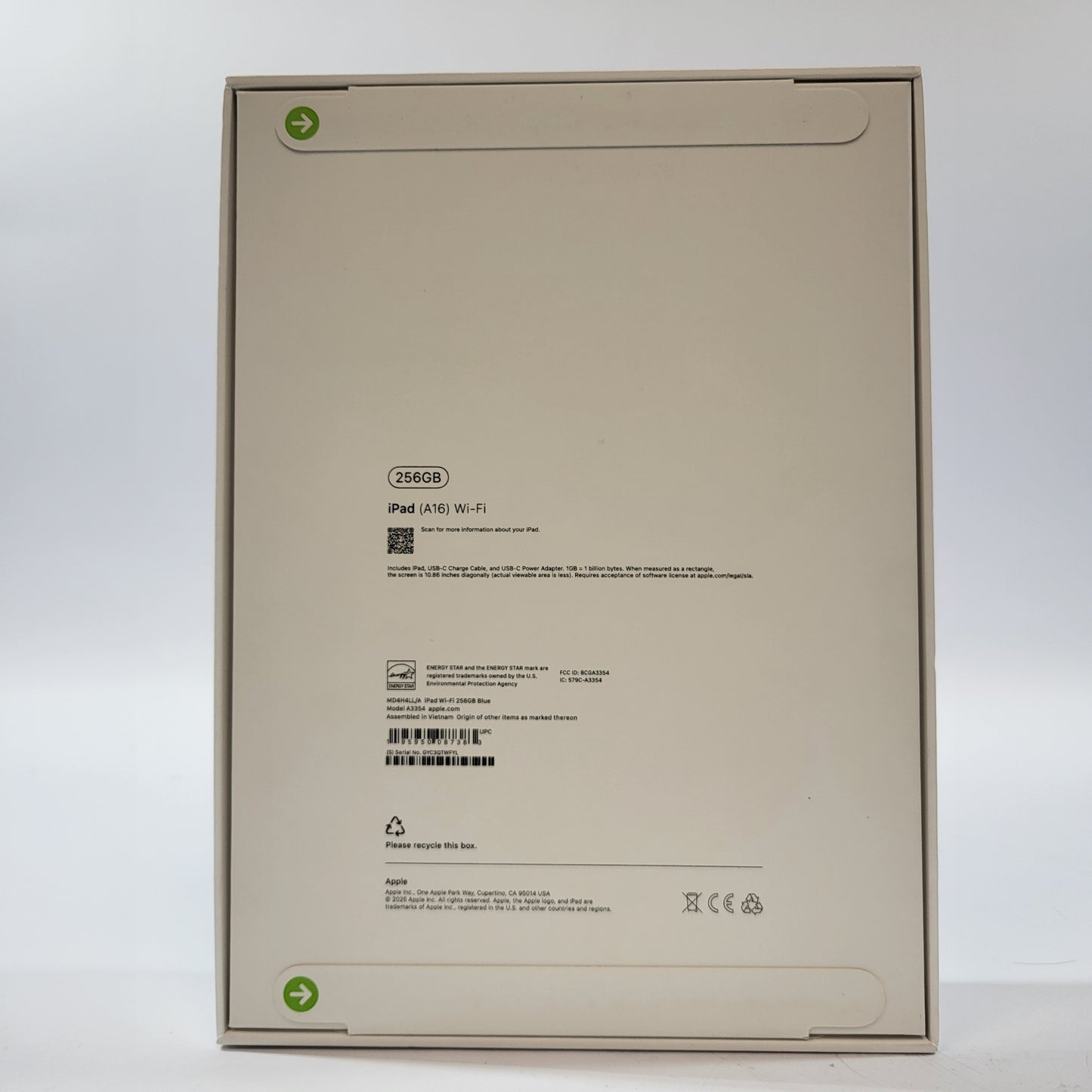 New WiFi Only Apple iPad 11" (A16) 256GB Blue MD4H4LL/A