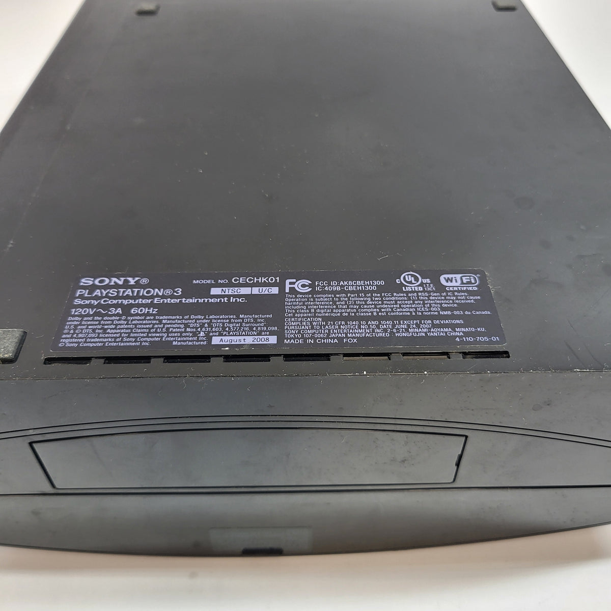Sony PlayStation 3 Fat PS3 80GB Black Console Gaming System CECHK01