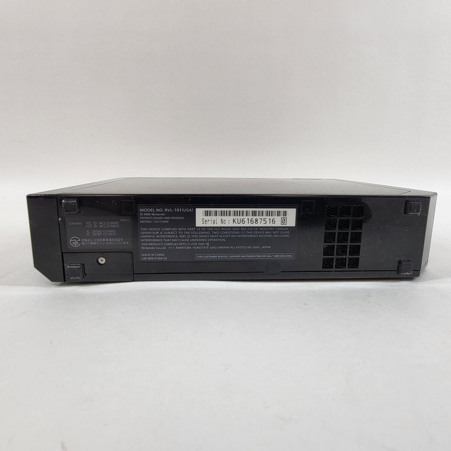 Nintendo Wii Video Game Console RVL-101 Black