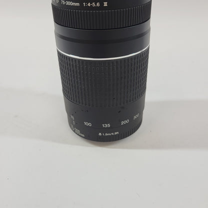 Canon EF Zoom Lens 75-300mm f/4-5.6 III Auto & Manual Lens