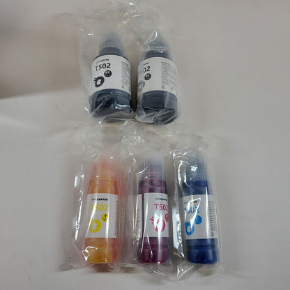 New Officenter T502 Black/Tri-color  Refill Ink Bottles Open Box