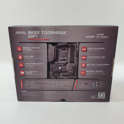 New MSi B650 TOMAHAWK AM5 DDR5 Motherboard