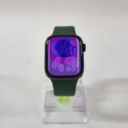 Factory Unlocked Apple Watch Series 7 41MM Green Aluminum Green Sport Band