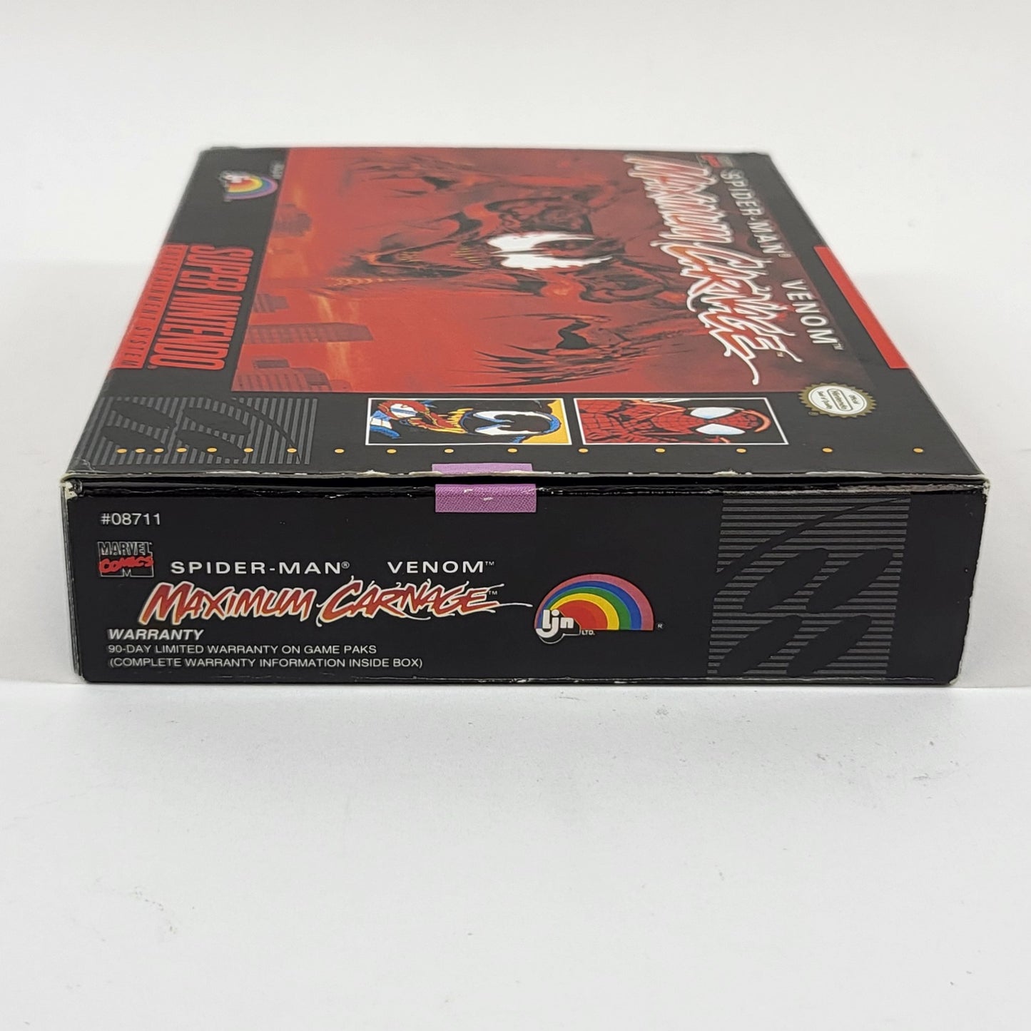 Spider Man Venom Maximum Carnage Super Nintendo SNES 1994 LJN Boxed Game