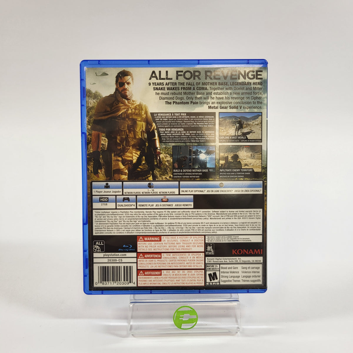 Metal Gear Solid V: The Phantom Pain (Sony PlayStation 4 PS4, 2015)