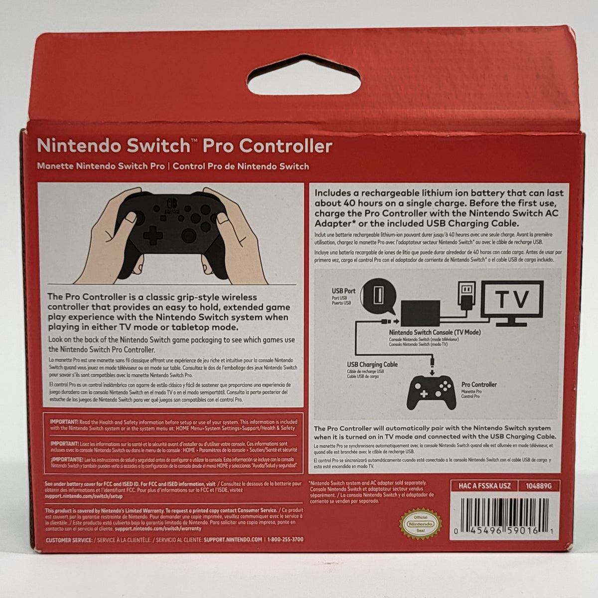 New Nintendo Switch Pro Controller HAC-013 Black