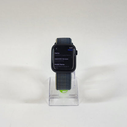 GPS Only Apple Watch Series 8 45MM Midnight Aluminum Anchor Blue Braided Solo 