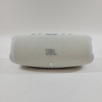JBL Charge 5 Portable Waterproof Bluetooth Speaker White JBLCHARTGE5WTAMCSTM