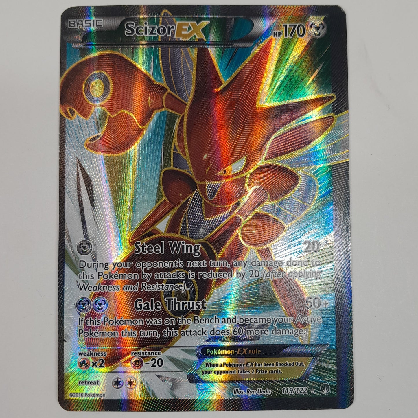 Pokémon TCG Breakpoint Scizor EX 119/122 Holo Textured English