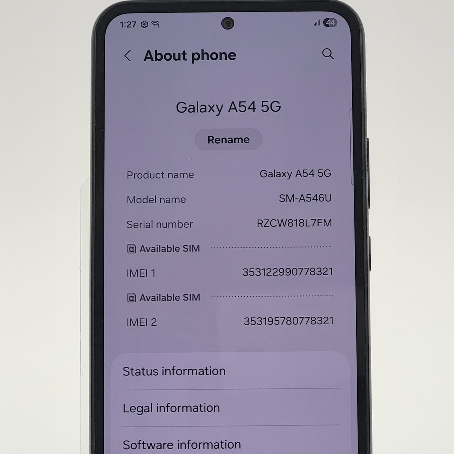 Factory Unlocked Samsung Galaxy A54 5G 4GB RAM 128GB SM-A546U Absolute Black
