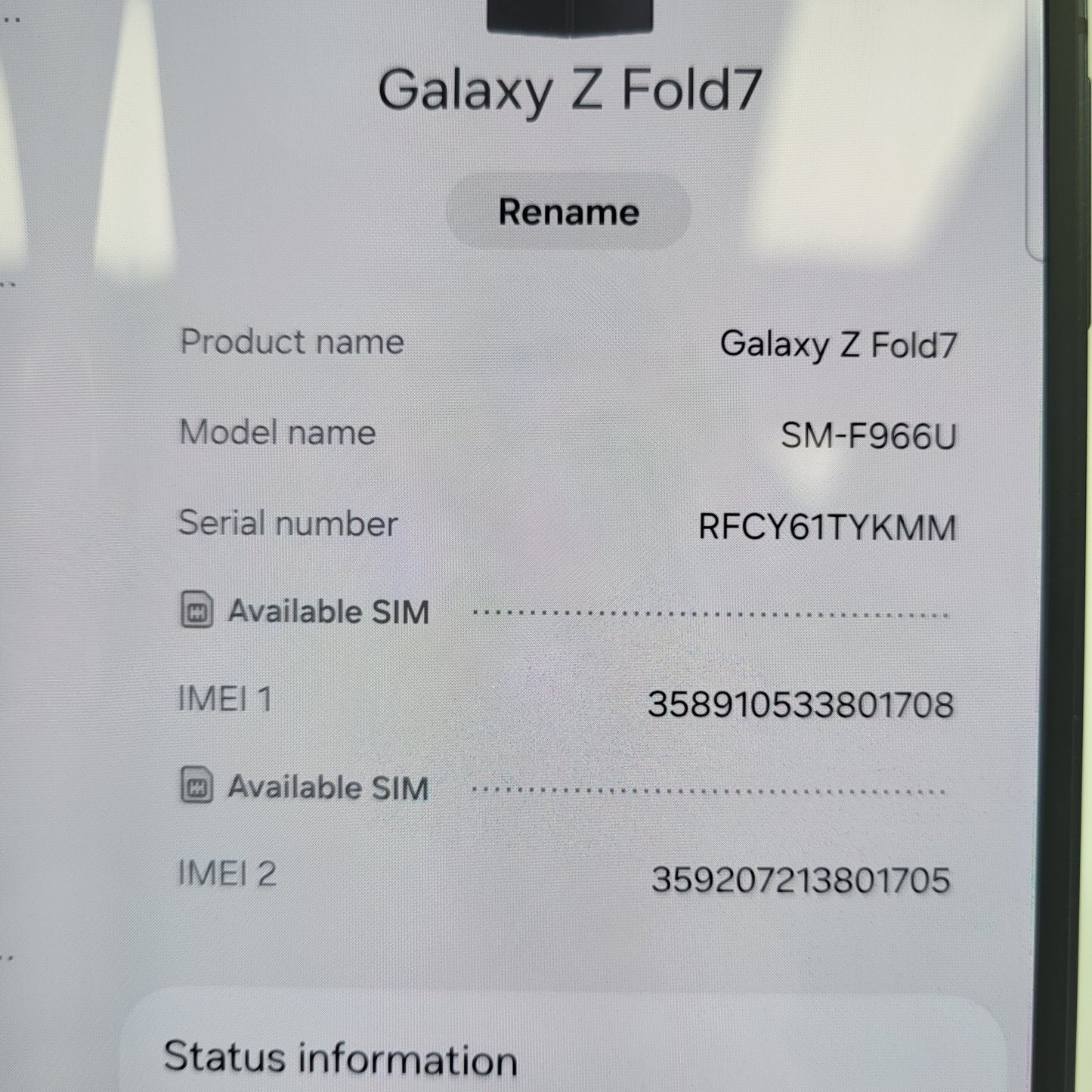 GSM Unlocked Samsung Galaxy Z Fold7 12GB RAM 256GB SM-F966U Jetblack