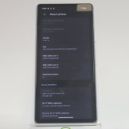 Factory Unlocked Google Pixel 7a 128GB Sea GWKK3