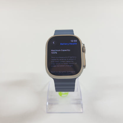 Factory Unlocked Apple Watch Ultra 3 49MM Natural Titanium Blue Ocean Band