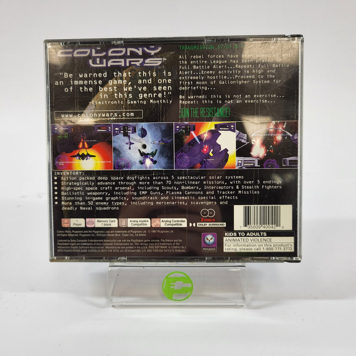 Colony Wars (Sony PlayStation 1 PS1, 1997)