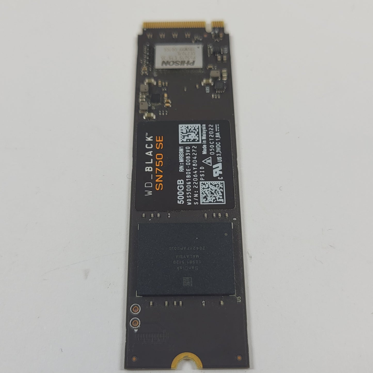 Western Digital WD 2280mm WD_Black 500GB M.2 NVMe Gen 4.0 x 4 SSD SN750 SE