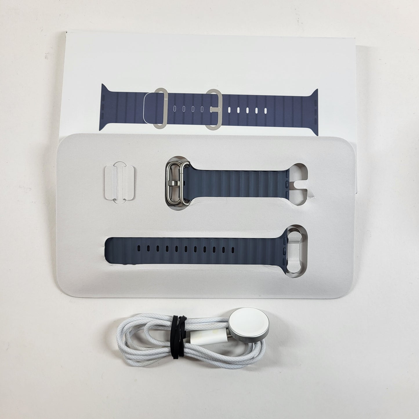 Unlocked Apple Watch Ultra 3 49MM Natural Titanium Anchor Blue Ocean Band