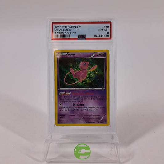 Pokémon TCG Fates Collide Mew 29/124 Holo English PSA 8