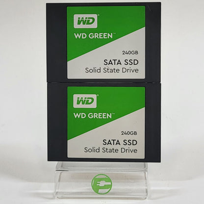 Lot Of 2 Western Digital WD 2.5" GREEN 240GB eSATA III 6Gbps SSD WDS240G2G1A