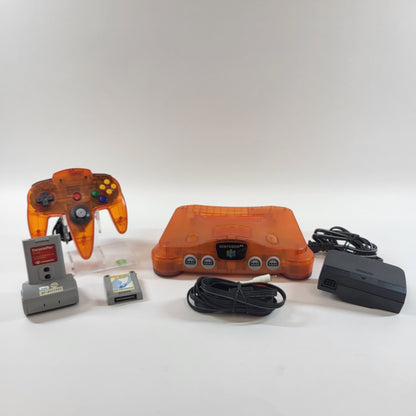 Nintendo 64 N64 Video Game Console NUS-001 Fire Orange