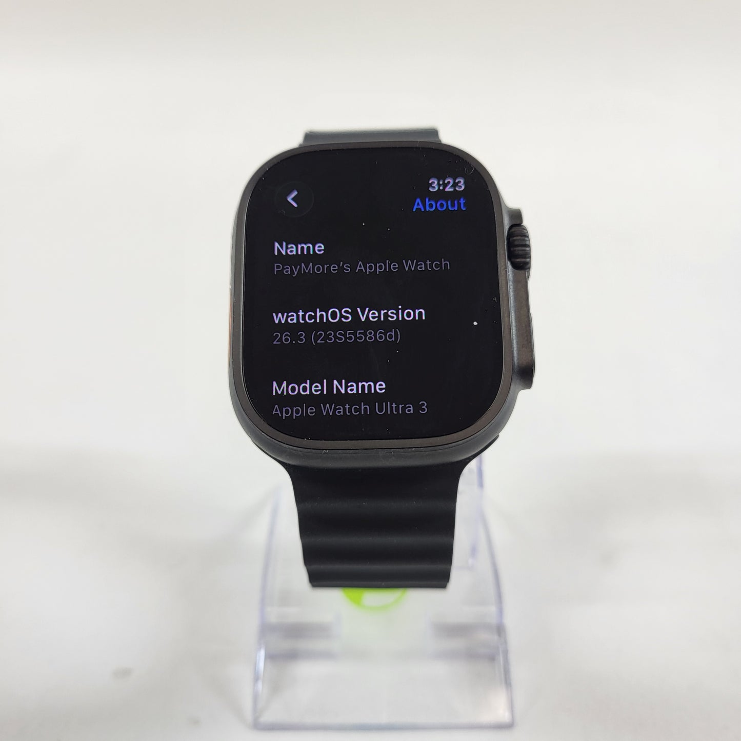 Factory Unlocked Apple Watch Ultra 3 49MM Titanium Black Sport Band MF0J4LW/A