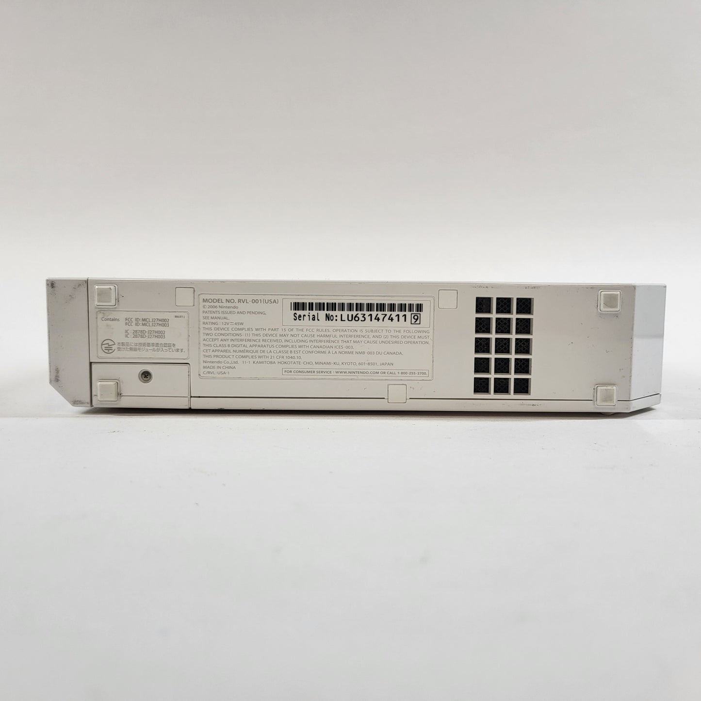 Nintendo Wii Console Gaming System RVL-001 White