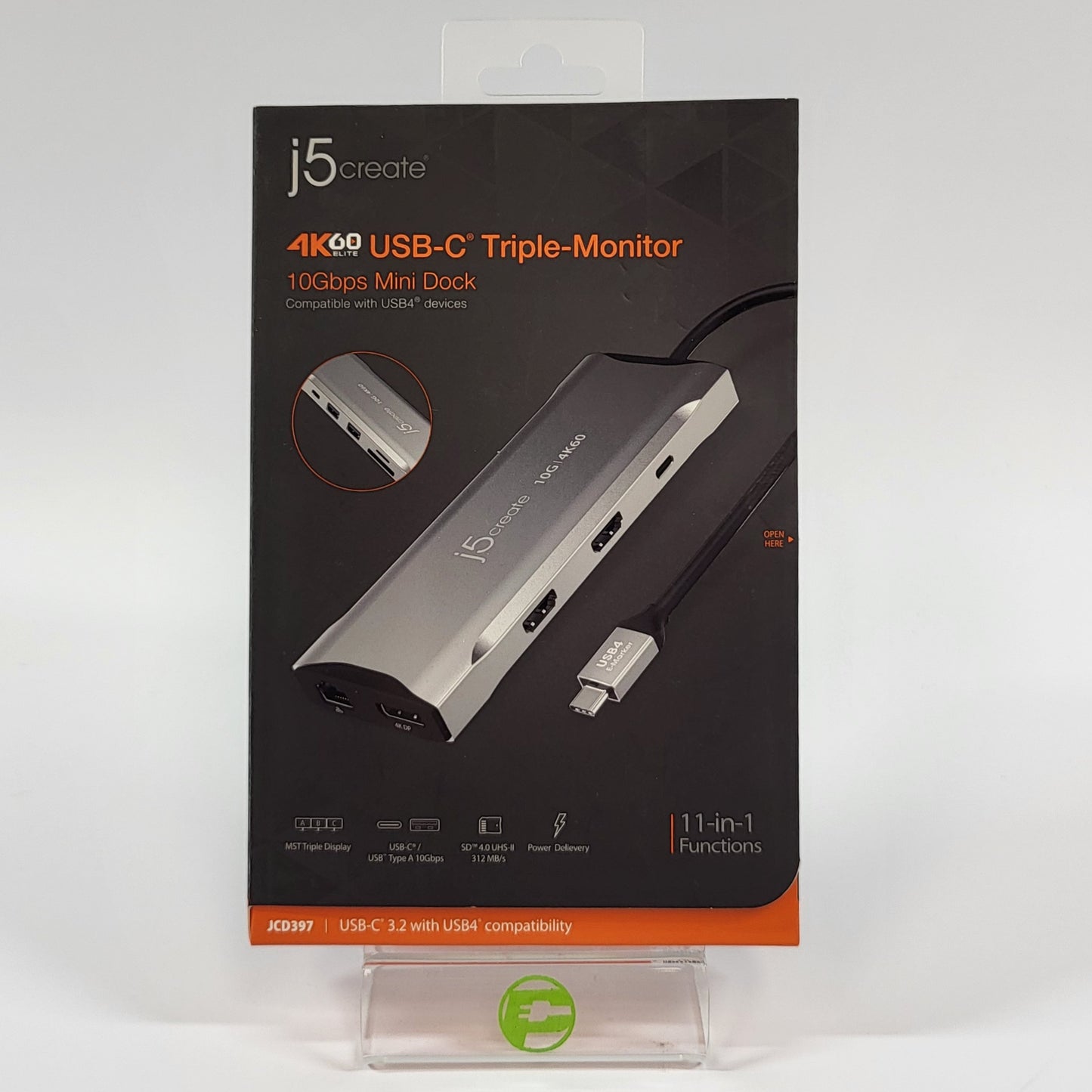 New J5 Create  USB-C Triple Monitor 10 Gbps 4K60 Elite Mini Dock JCD397
