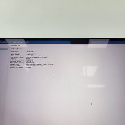 2021 Apple MacBook Pro 16" M1 Pro 16C GPU 3.2GHz 32GB RAM 512GB SSD A2485