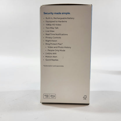 New Ring Video Doorbell Security Camera