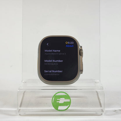 Unlocked Apple Watch Ultra 3 49MM Natural Titanium Anchor Blue Ocean Band