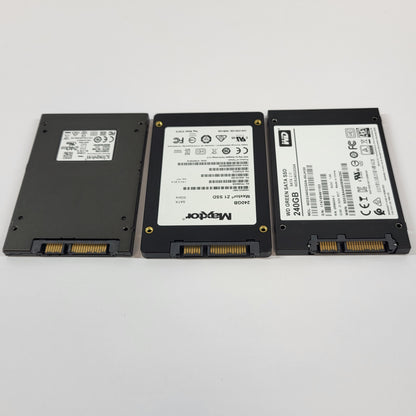LOT Of 3 2.5" 240GB SATA III 6Gbps SSD WD Green Kingston MAXOR Z1