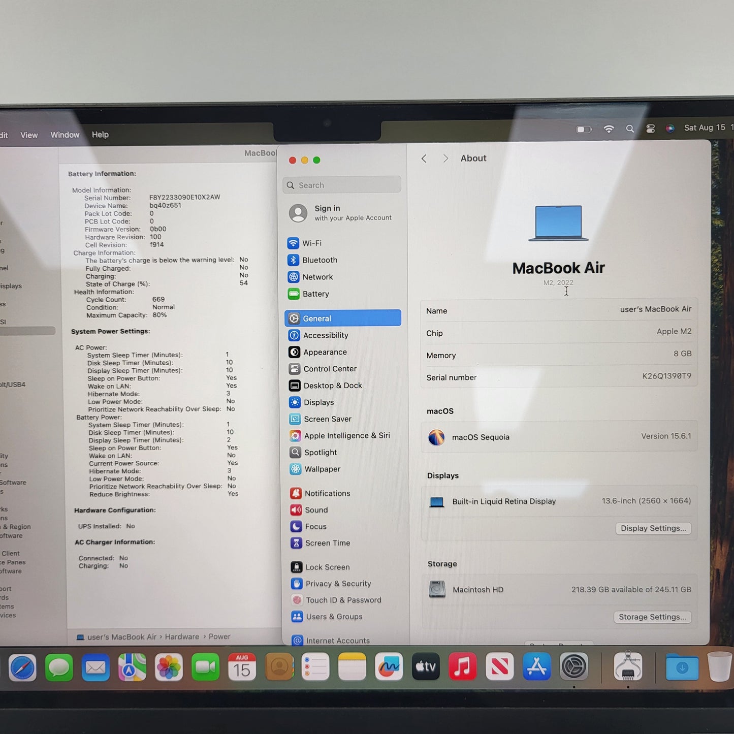 2022 Apple MacBook Air 13.6" M2 8C GPU 3.5GHz 8GB RAM 256GB SSD MLY33BZ/A