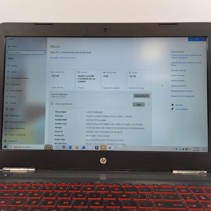 HP Laptop 15.3 I7-6700HQ 2.6GHz 8GB RAM 128GB SSD 1TB HDD GeForce GTX 960M