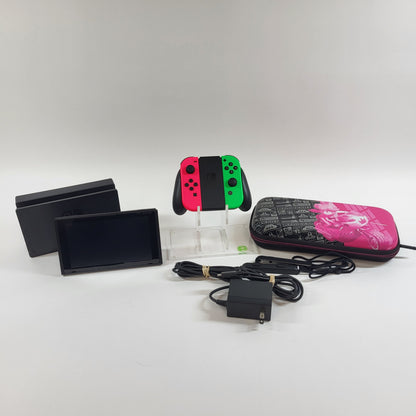Nintendo Switch v2 Video Game Console HAC-001(-01)  Pink/Green