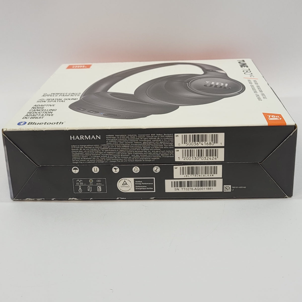 New JBL Tune Wireless Headphone Black 780 NC