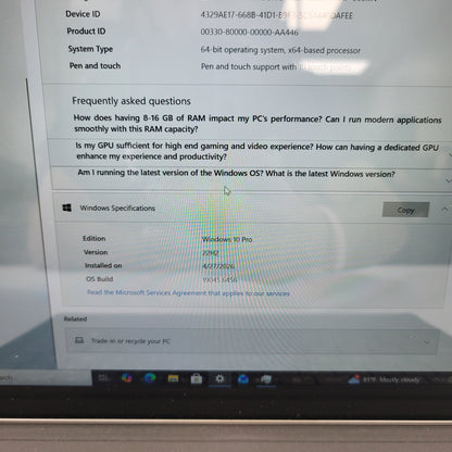 Microsoft Surface Pro 3 12" i5-4300U 1.9GHz 8GB RAM 256GB SSD