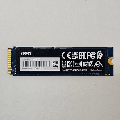 MSi 2280mm M390 500GB M.2 NVMe Gen 3.0 x 4 SSD