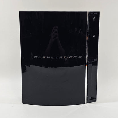 Sony PlayStation 3 Fat PS3 80GB Black Console Gaming System CECHE01 READ