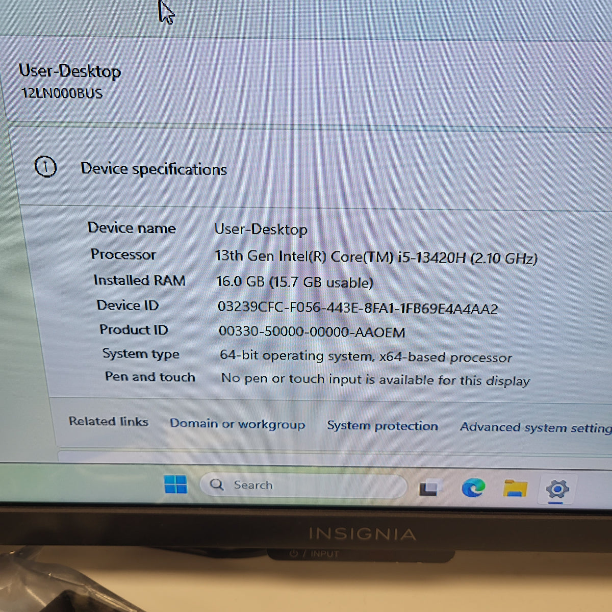 Leno ThinkCentre i5-13420H 2.10GHz 16GB RAM 256GB SSD