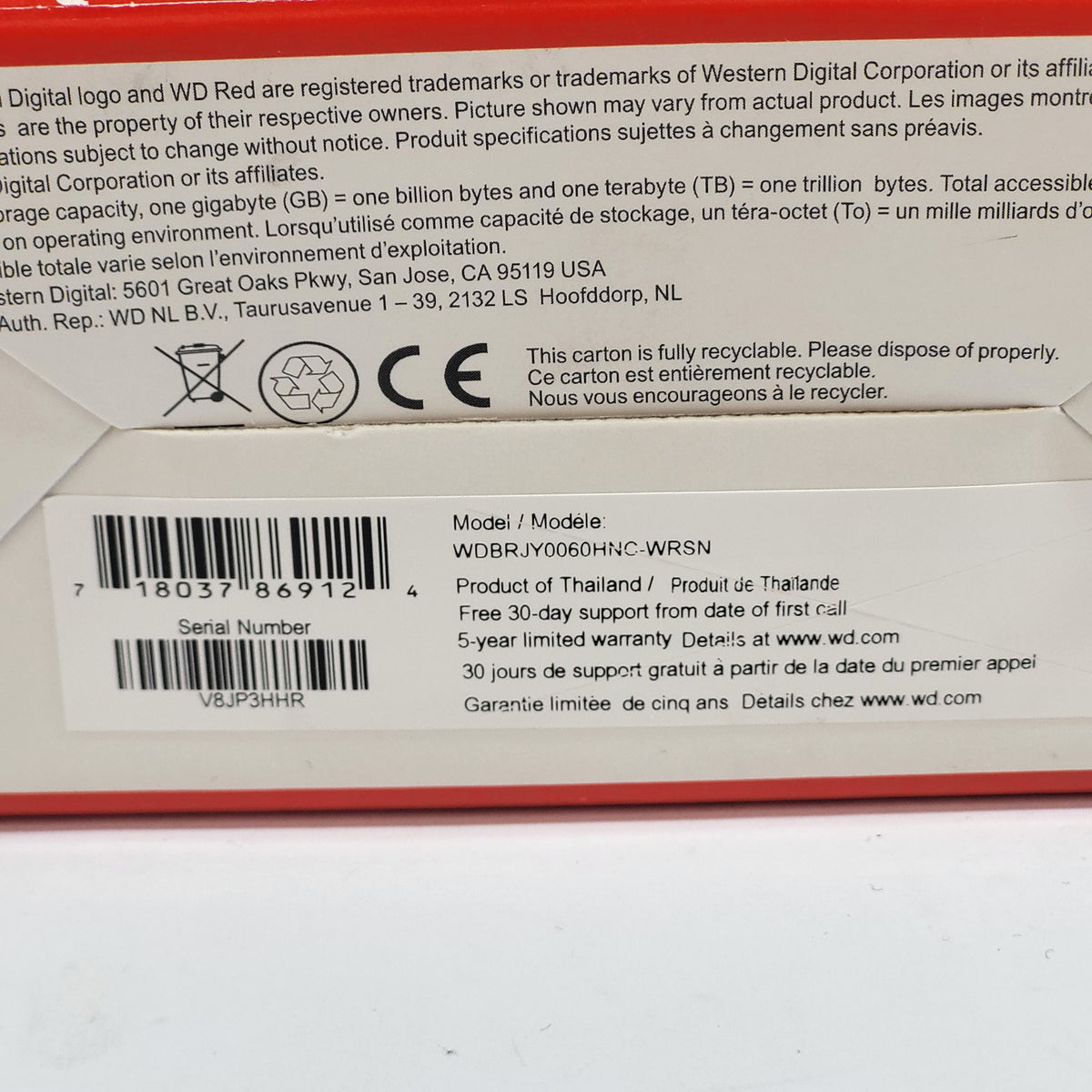 New Western Digital 3.5" WD Red PRO 6TB SATA III 6Gbps HDD