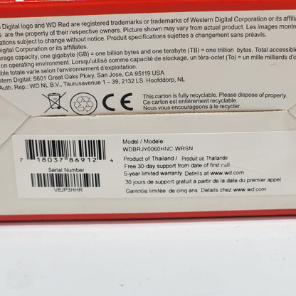 New Western Digital 3.5" WD Red PRO 6TB SATA III 6Gbps HDD