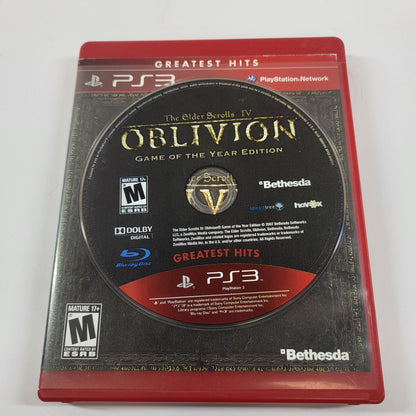 Elder Scrolls IV Oblivion Game of the Year [Greatest Hits] (Sony PlayStation 3 PS3, 2007)