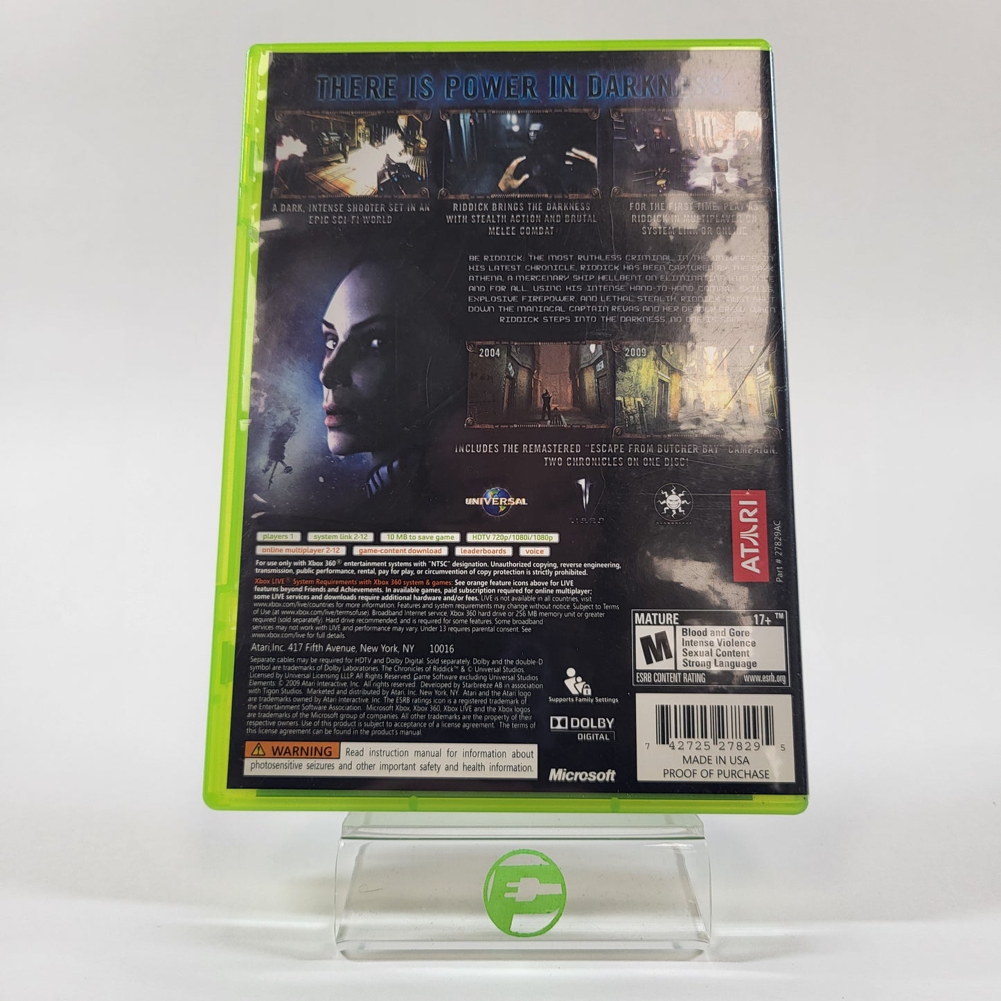 Chronicles of Riddick: Assault on Dark Athena (Microsoft Xbox 360, 2009)