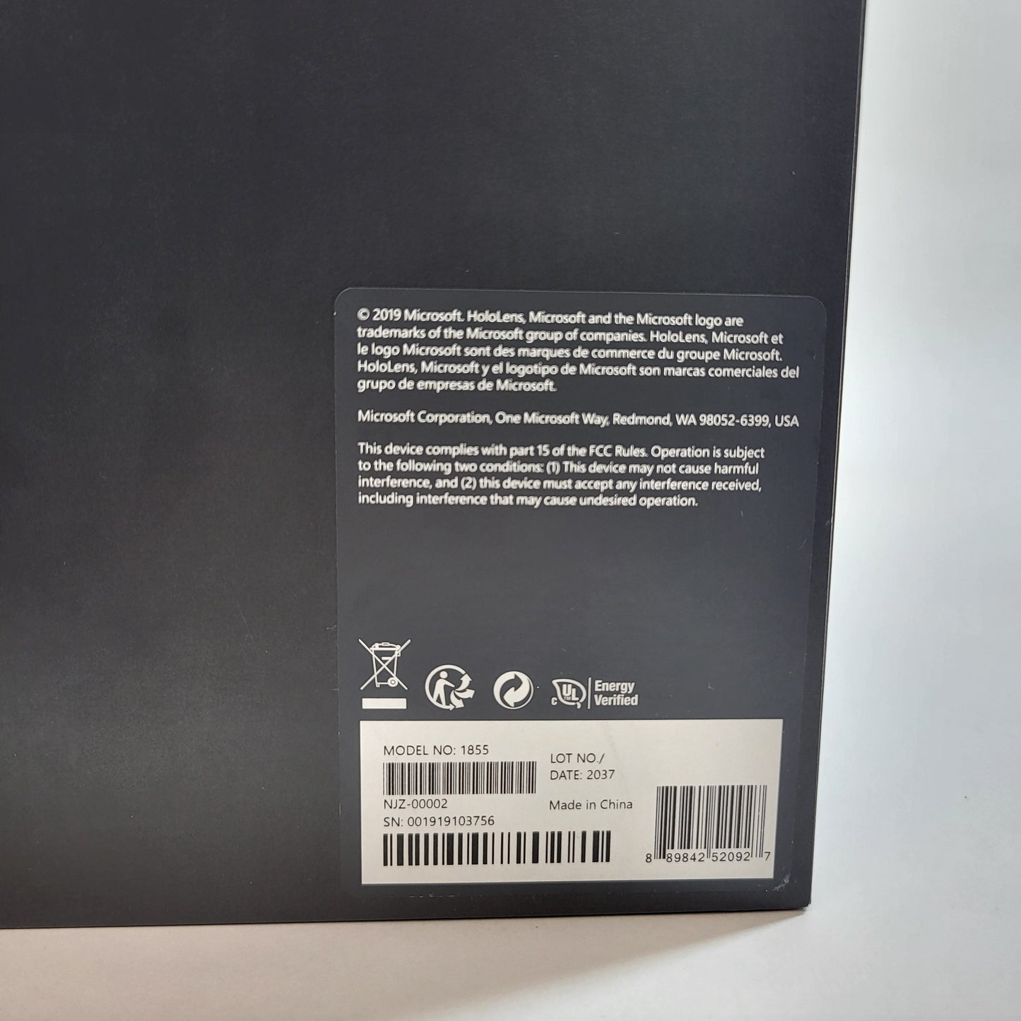 Microsoft HoloLens 2 64GB VR/Mixed Reality Headset 1855