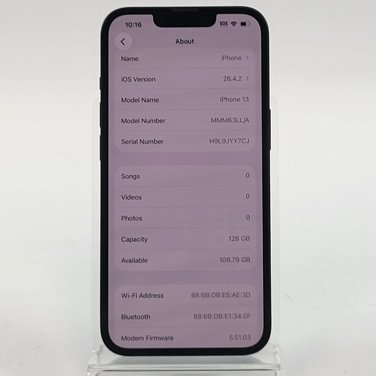 Factory Unlocked Apple iPhone 13 128GB Midnight MMM63LL/A