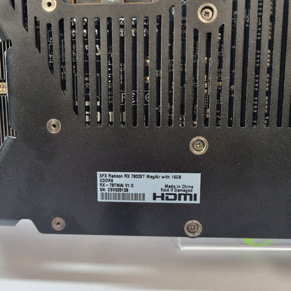 AMD Radeon RX 7800 XT XFX Speedster SWFT210 16GB GDDR6 Graphics Card RX-78TMAI