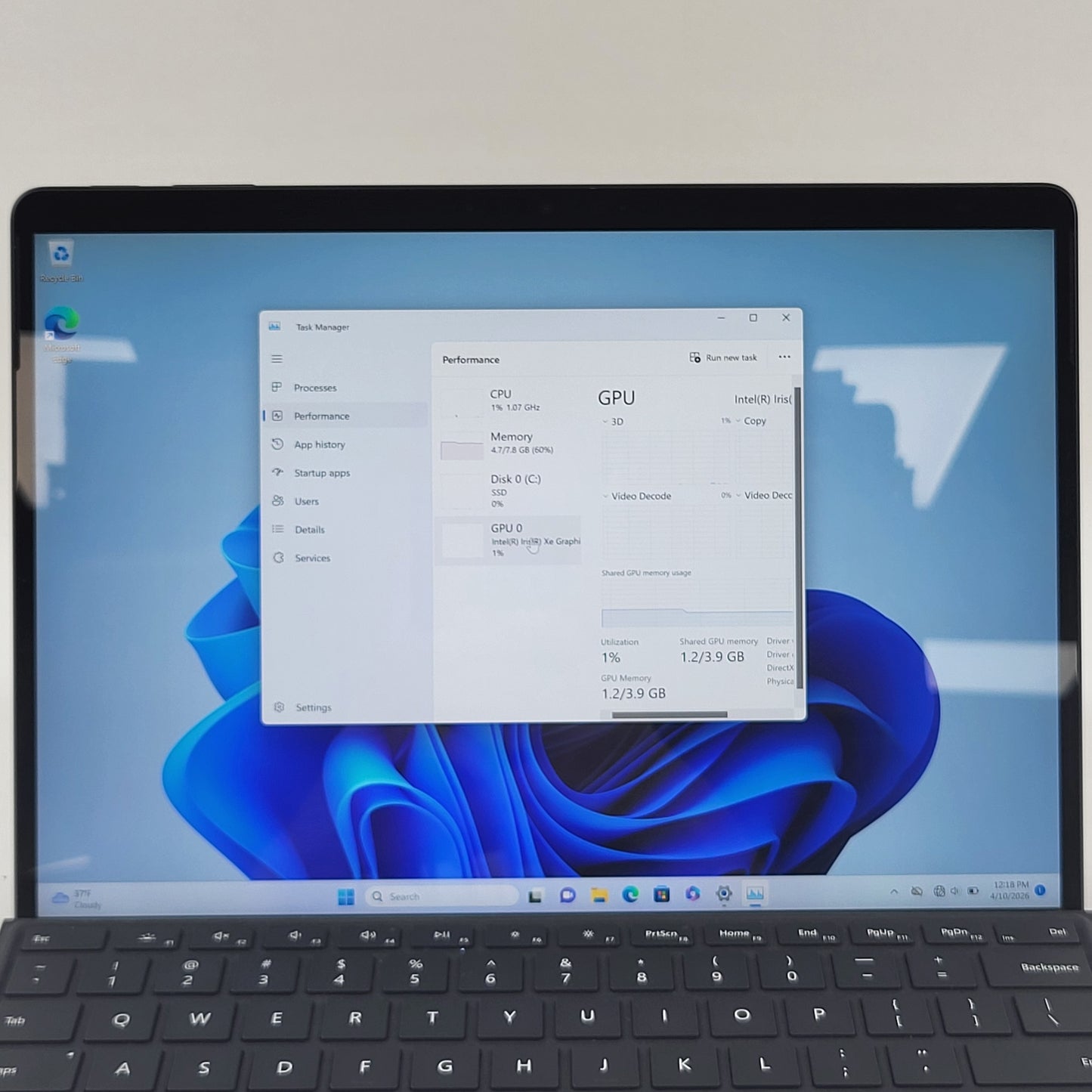 Microsoft Surface Pro 9 2038 13" i5-1235U 2.5GHz 8GB RAM 256GB SSD