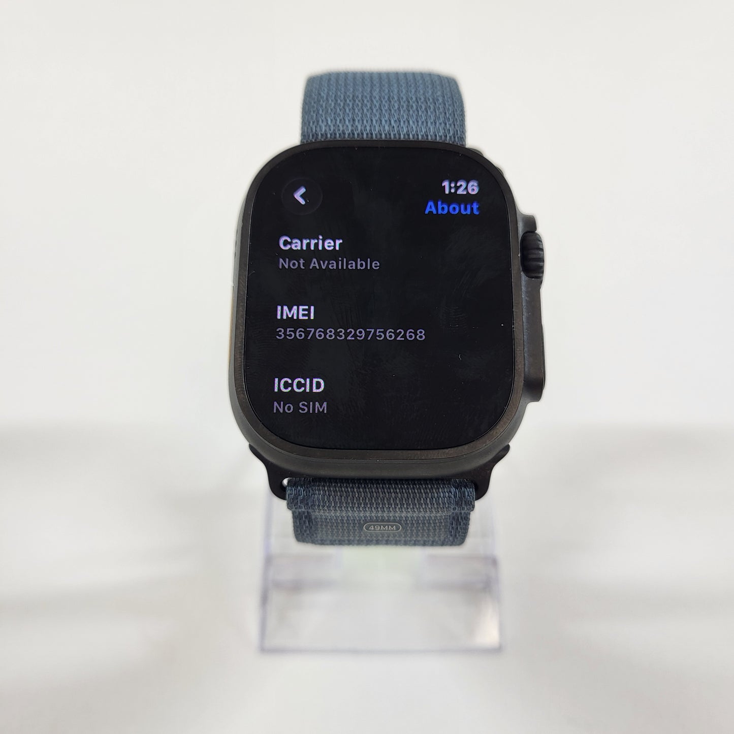 Factory Unlocked Apple Watch Ultra 3 49MM Black Light Blue Alpine Loop MF254LW/A
