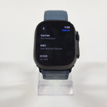 Factory Unlocked Apple Watch Ultra 3 49MM Black Light Blue Alpine Loop MF254LW/A