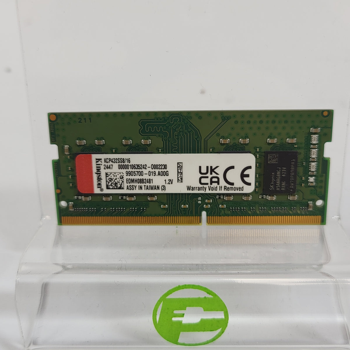Kingston Laptop 8GB (1x8GB) RAM DDR4 3200MHz KCP432SS8/16