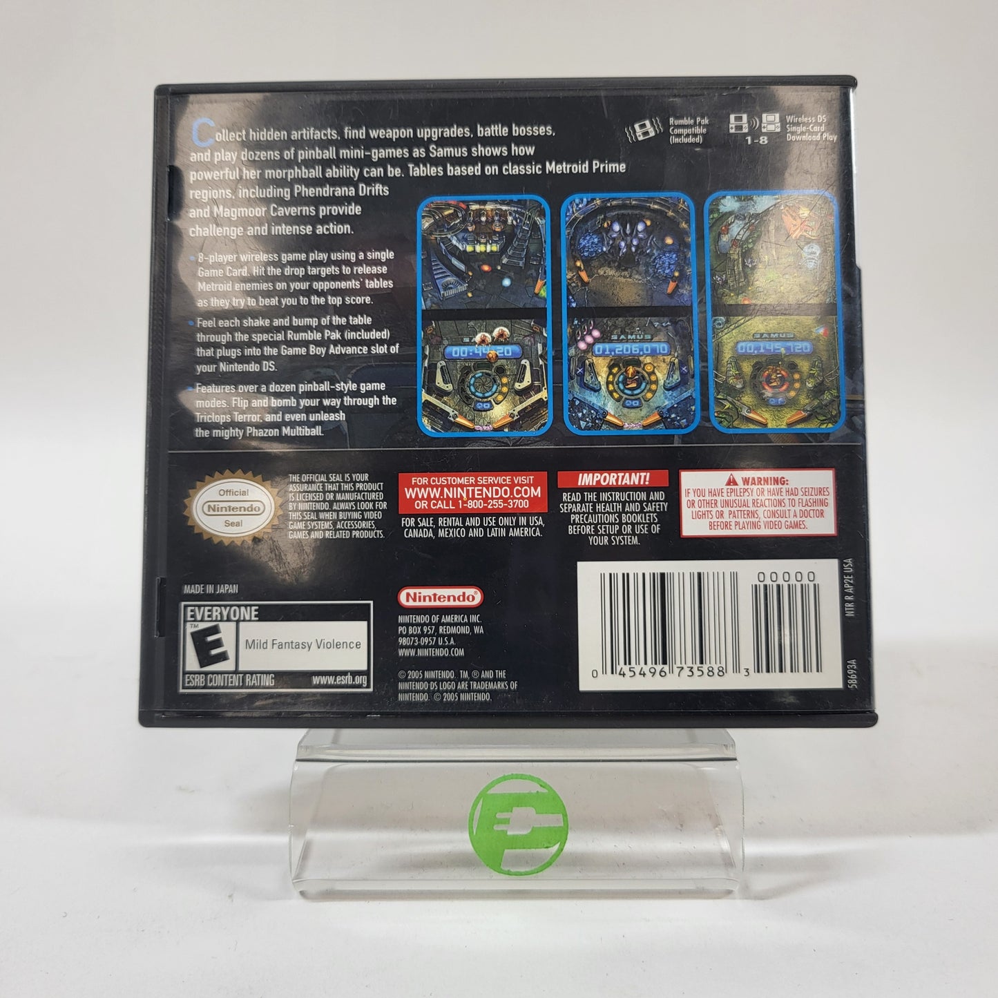 Metroid Prime Pinball (Nintendo DS, 2005) CIB No Rumble
